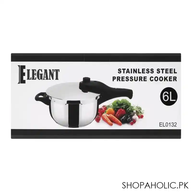 elegant pressure cooker, 6 liters, stainless steel, el 0133 image2