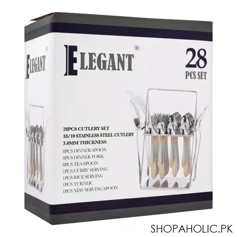 elegant r training stainless steel cutlery set, 28 pieces, ee28ss 18 image2