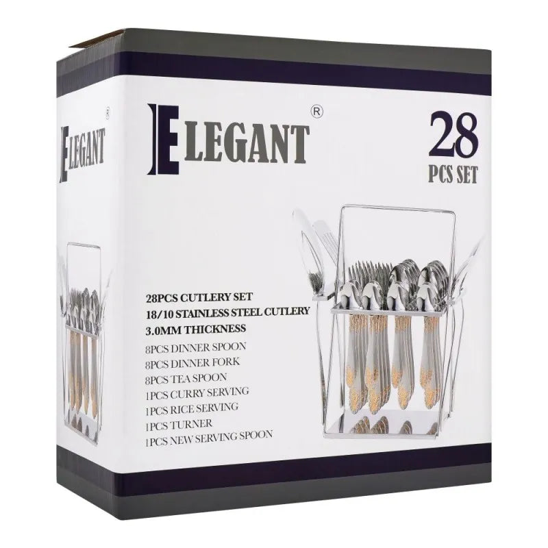 elegant r training stainless steel cutlery set, 28 pieces, ee28ss 18 image2