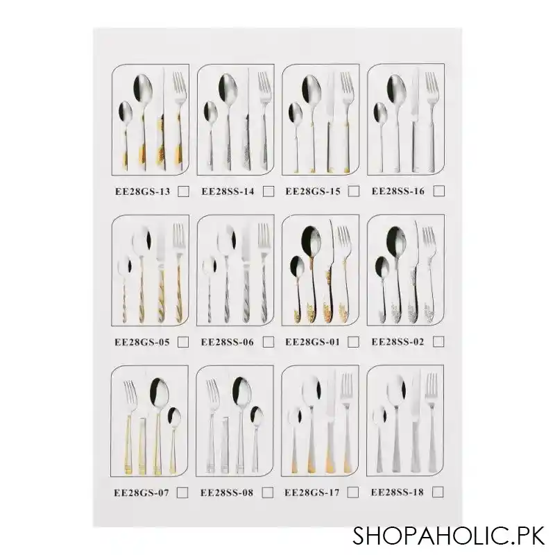 elegant r training stainless steel cutlery set, 28 pieces, ee28ss 18 image4