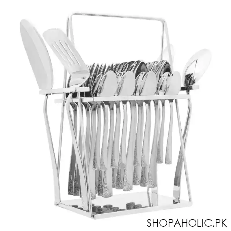 elegant r training stainless steel cutlery set, 28 pieces, ee28ss 18 main image