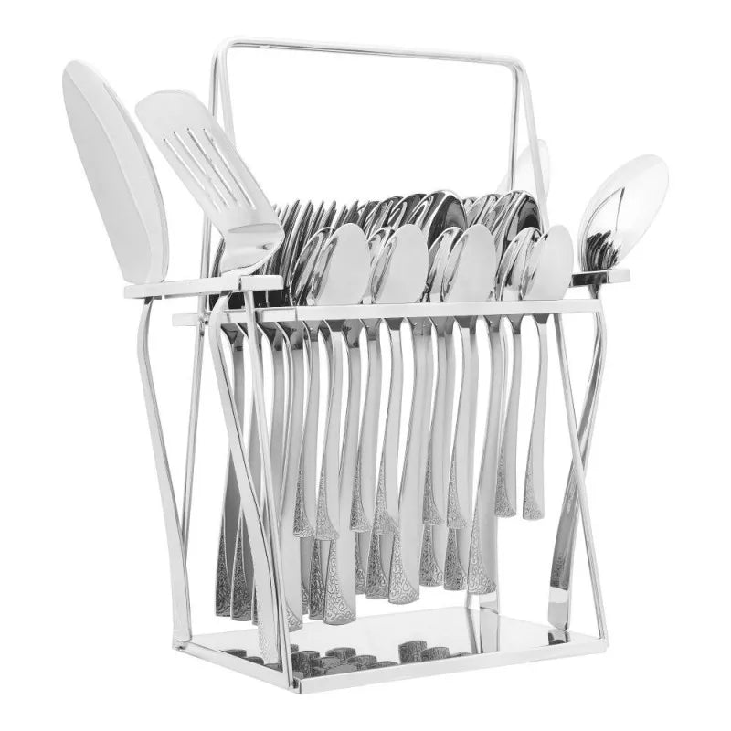 elegant r training stainless steel cutlery set, 28 pieces, ee28ss 18 main image