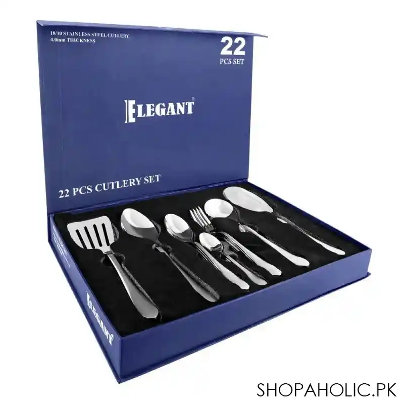 elegant ubase cutlery set, 22 pack, ecs0026mt main image