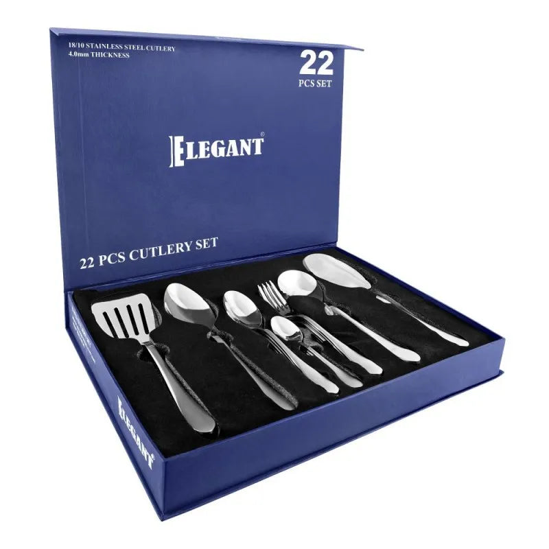 elegant ubase cutlery set, 22 pack, ecs0026mt main image