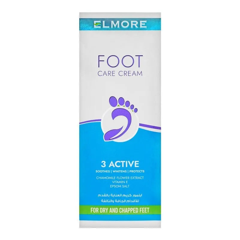 elmore 3 active ultimate foot care cream, for dry & chapped feet, 80g image2