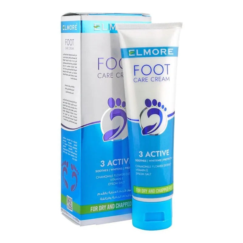 elmore 3 active ultimate foot care cream, for dry & chapped feet, 80g main image