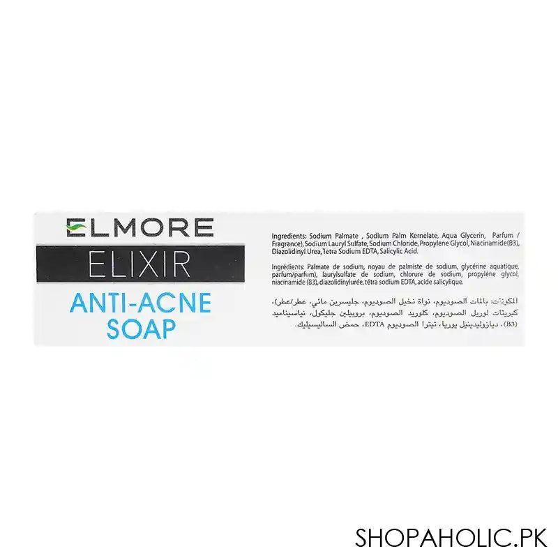 Elmore Elixir Anti-Acne Soap With Niacinamide & Salicylic Acid, 100g - Image 4