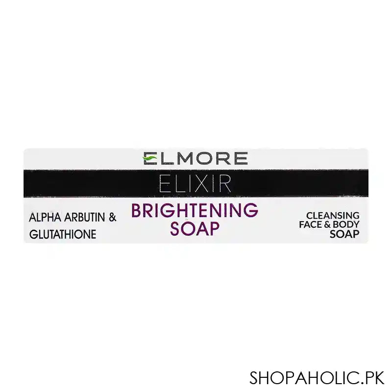 Elmore Elixir Brightening Soap With Alpha Arbutin & Glutathione, 100g - Image 2