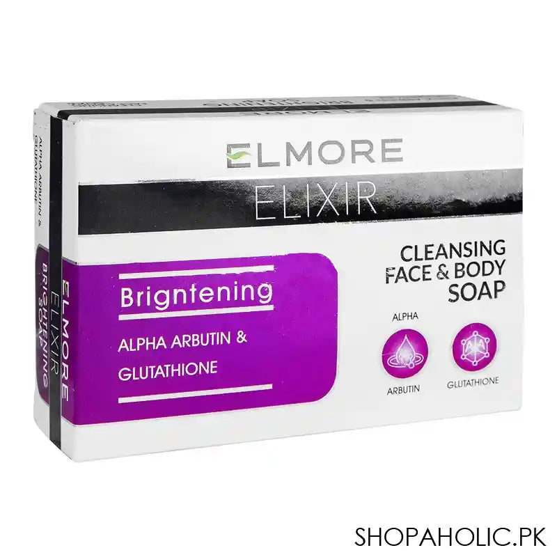 Elmore Elixir Brightening Soap With Alpha Arbutin & Glutathione, 100g - Main Image