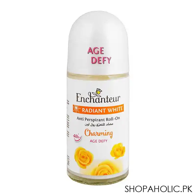 Enchanteur Radiant White Charming Age Defy Roll-On For Women, 48 Hours Lasting, Anti-Perspirant, 50ml - Main Image