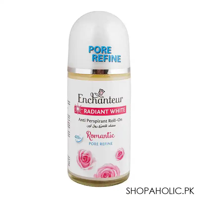 Enchanteur Radiant White Pore Refine Romantic Roll-On For Women, 48 Hours Lasting, Anti-Perspirant, 50ml - Main Image