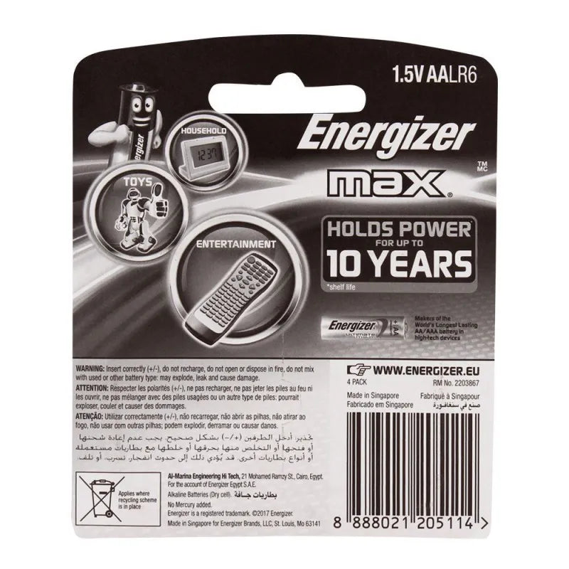 energizer aa max batteries 4 pack bp 4 image2