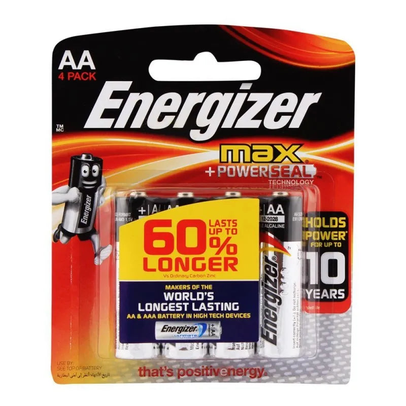 energizer aa max batteries 4 pack bp 4 main image