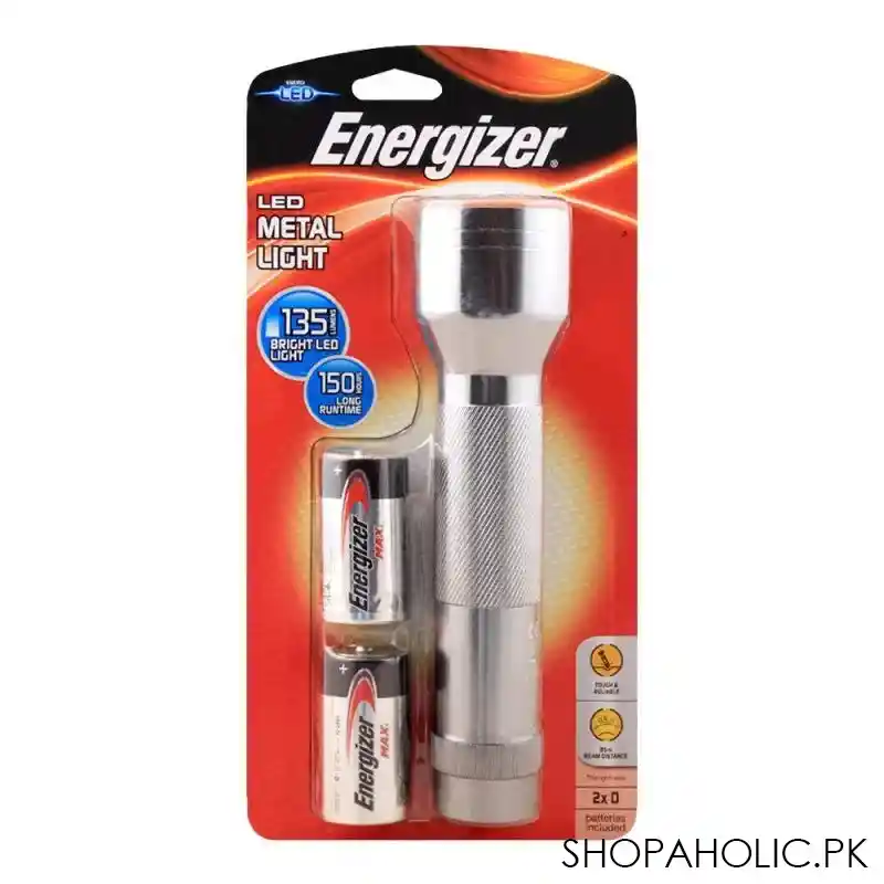 energizer led metal flash light, 135 lumens, lcm2d image2