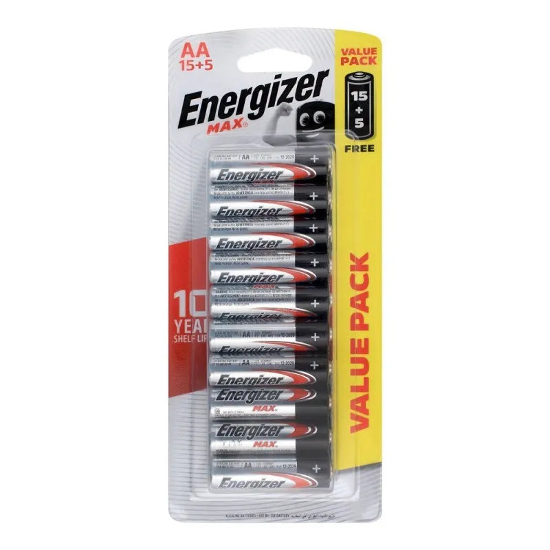 energizer max aa batteries, 15+5 value pack, bp 15+5 main image