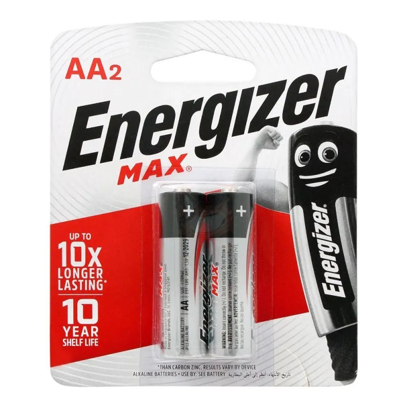 energizer max aa batteries, 2 pack, bp 2 lr6 main image