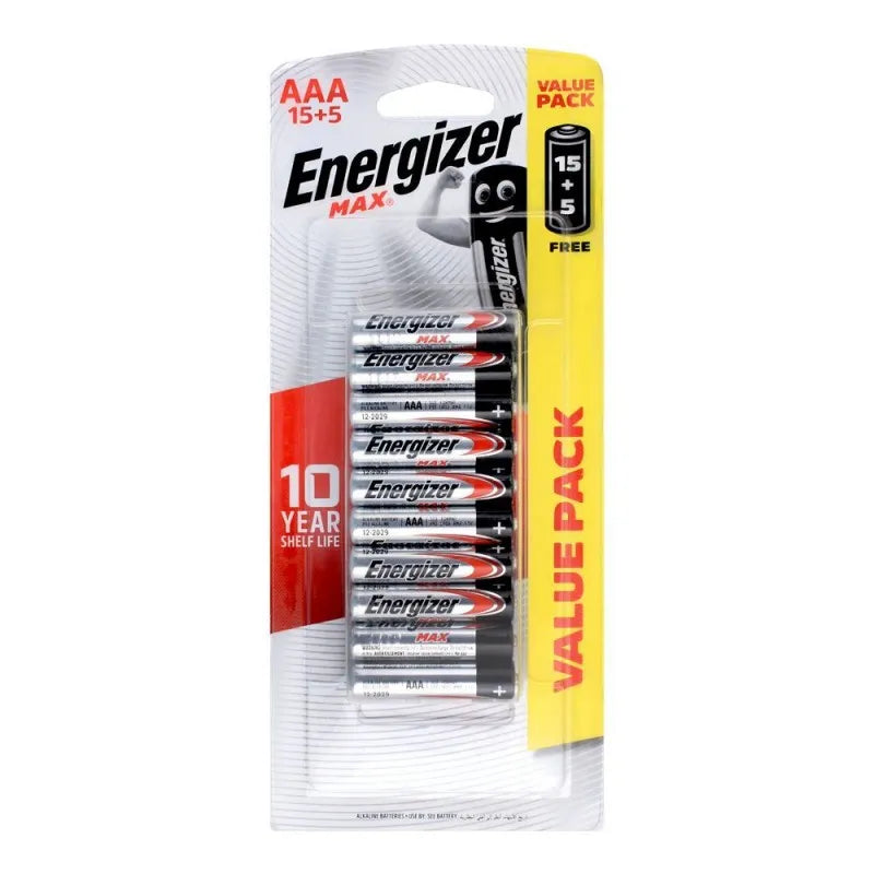 energizer max aaa batteries, 15+5 value pack, bp 15+5 main image