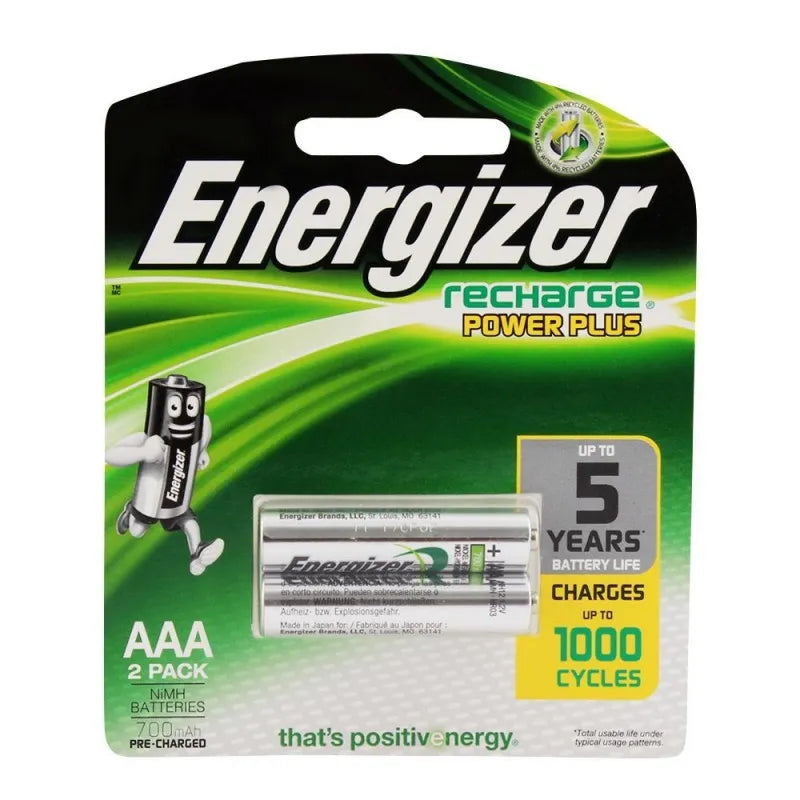 energizer rechargeable aaa batteries 2 pack main image