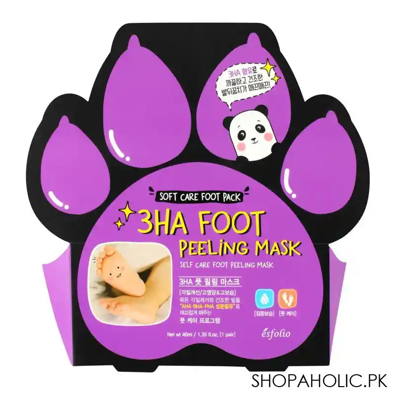 Esfolio 3HA Foot Peeling Facial Mask 40ml, 1 Pair - Image 2