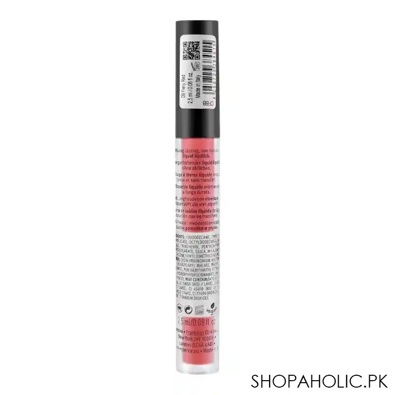 essence 8h matte liquid lipstick, 09, fiery red image3