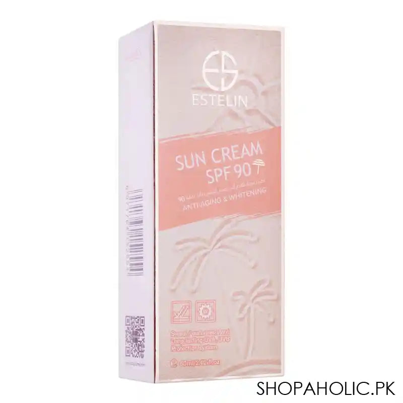 Estelin Anti-Aging & Whitening SPF-90 Sun Cream, 60ml - Main Image