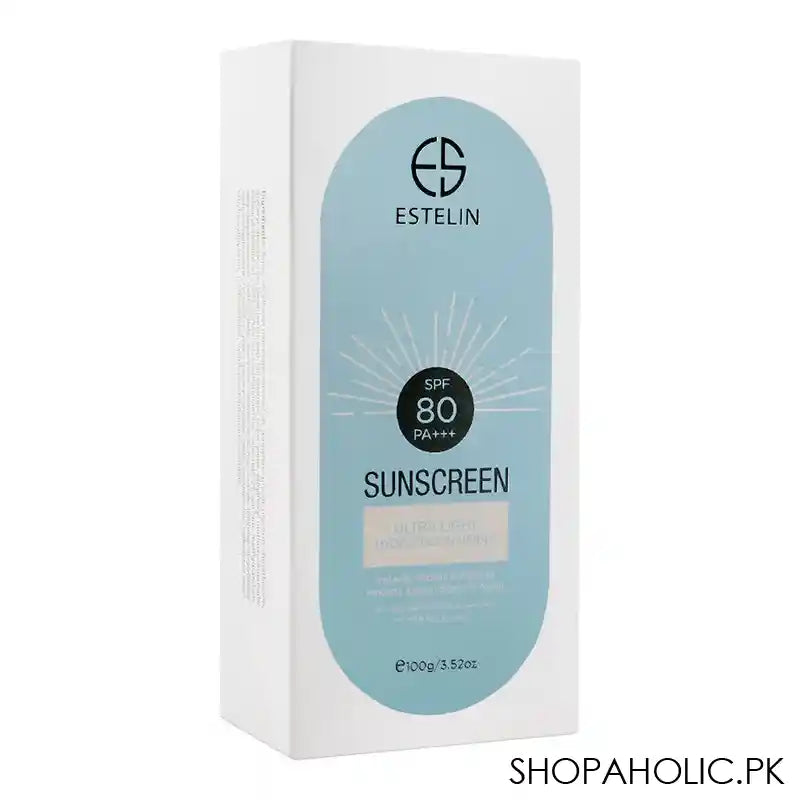 Estelin Ultra-Light Hydrating Invisible SPF-80 Sunscreen, 100g - Main Image