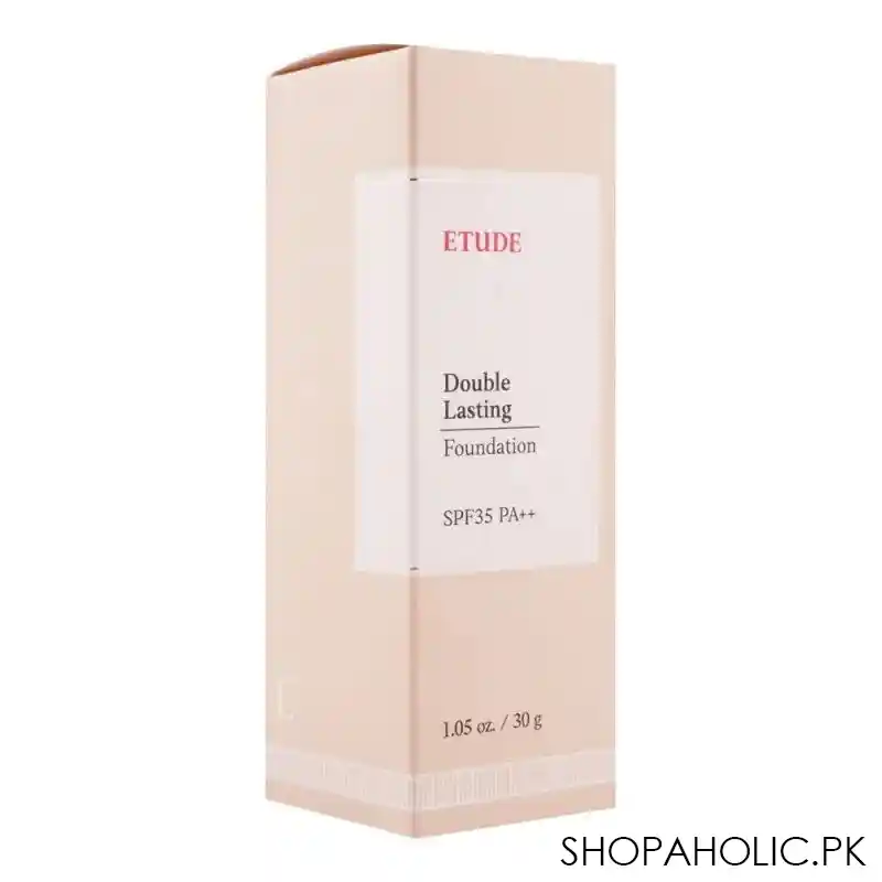 etude house double lasting foundation, spf 35 pa++, light vanilla, 30g image2