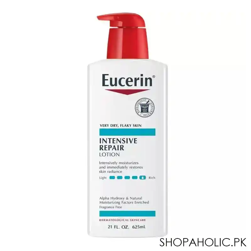 eucerin intensive repair very dry flaky skin lotion, fragrance free, 625ml main image