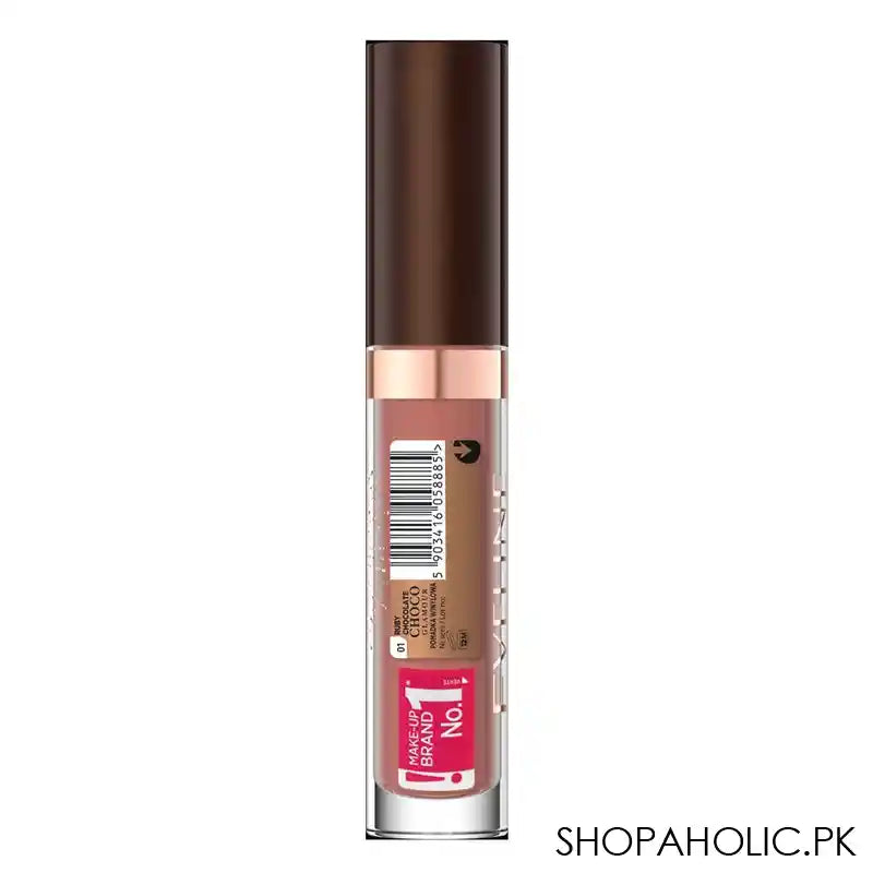 Eveline Choco Glamour Vinyl Gloss Lip Liquid, 01 Ruby - Image 3