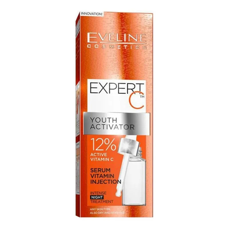 eveline expert c youth activator serum vitamin injection, night, 18ml main image