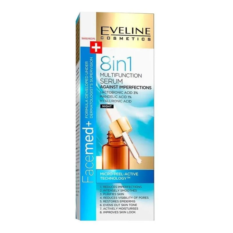 eveline facemed+ 8 in 1 multifunction night serum, 18ml image2