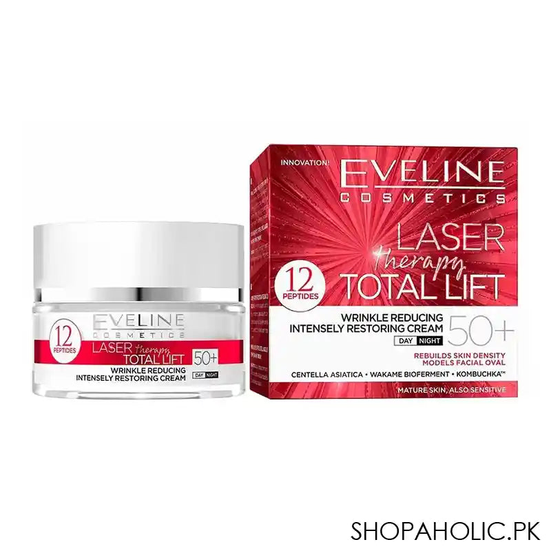 Eveline Laser Therapy Total Lift 50+ Wrinkle Reducing Intensely Restoring Day & Night Cream, 50ml - Main Image