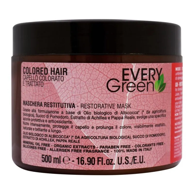 every green colored hair restorative hair mask, paraben free, 500ml main image