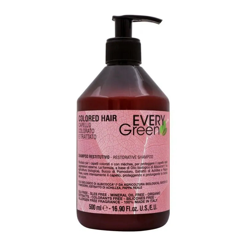 every green colored hair restorative shampoo, 500ml main image