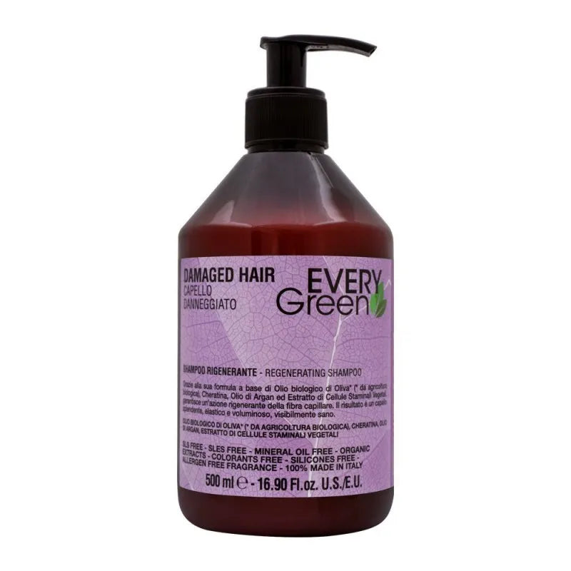 every green damaged hair regenerating shampoo, 500ml main image