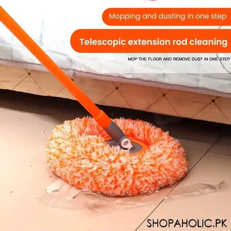 extendable wall dusting & floor cleaning round mop image6