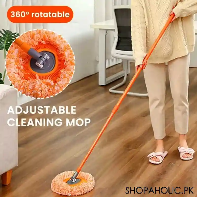 extendable wall dusting & floor cleaning round mop main image