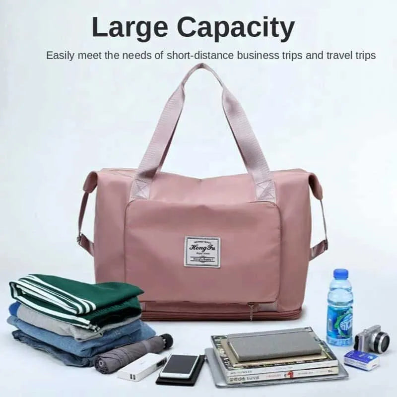 extra large capacity folding travel waterproof luggage bag image3