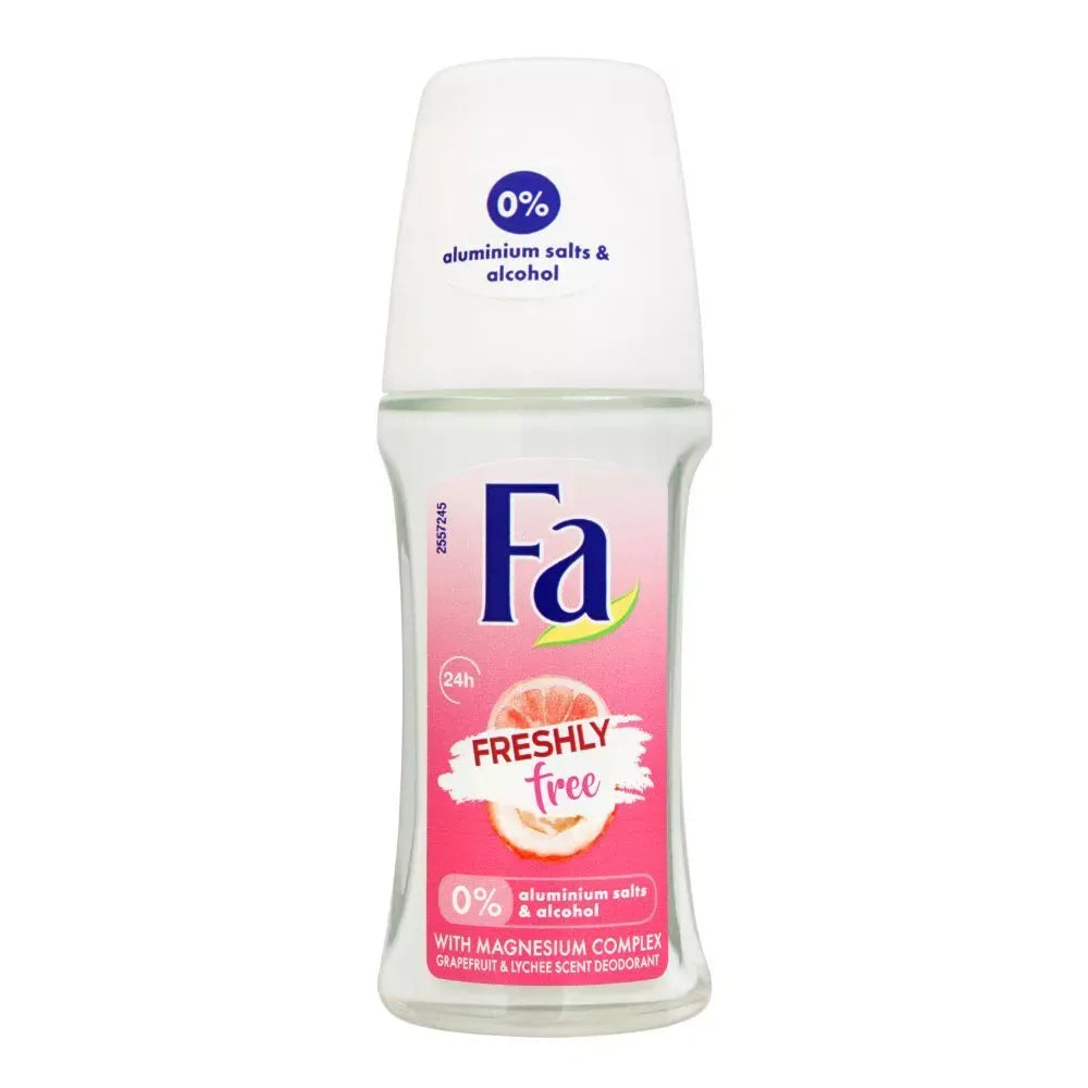 fa 24h freshly free grapefruit & lychee scent roll on deodorant, for women, 50ml main image