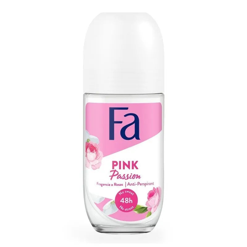 fa 48 hours protection pink passion rose fragrance anti transparent roll on, for women, 50ml main image