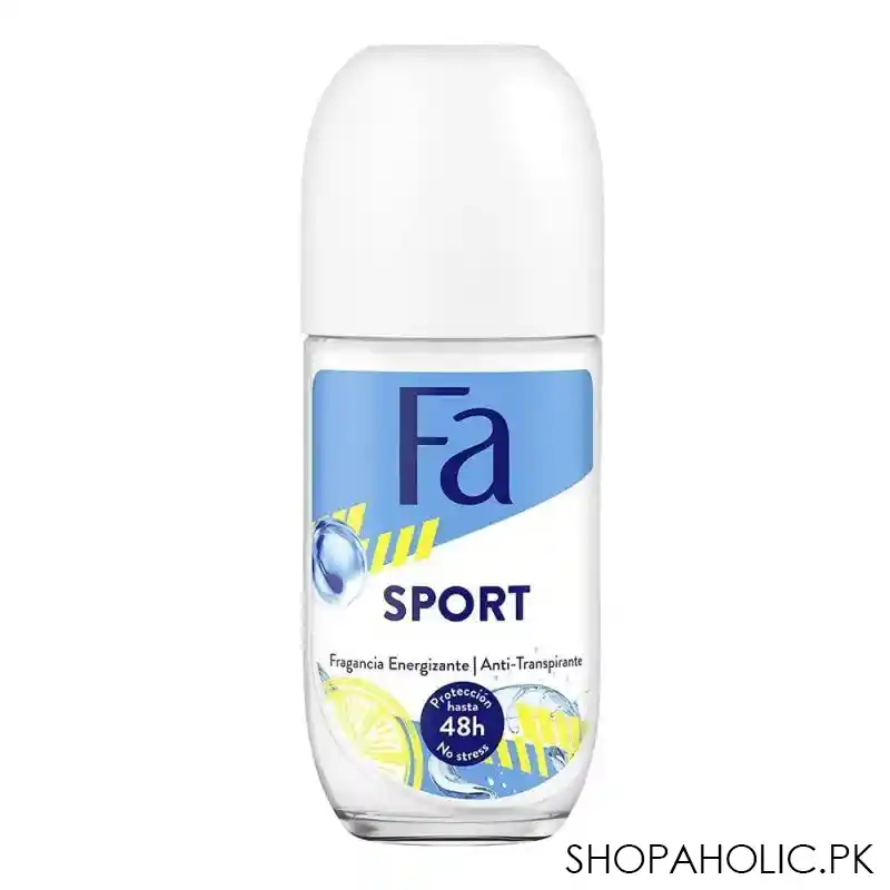 fa 48 hours protection sport energizing fragrance anti transparent roll on, for women, 50ml main image