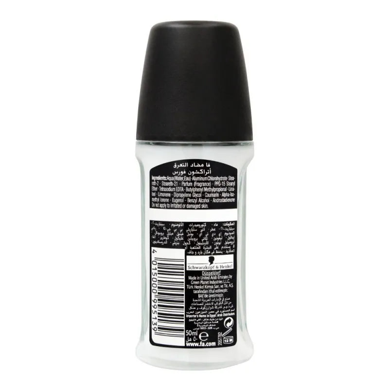 fa men 48h fresh attraction force roll on deodorant, for men, 50ml image2