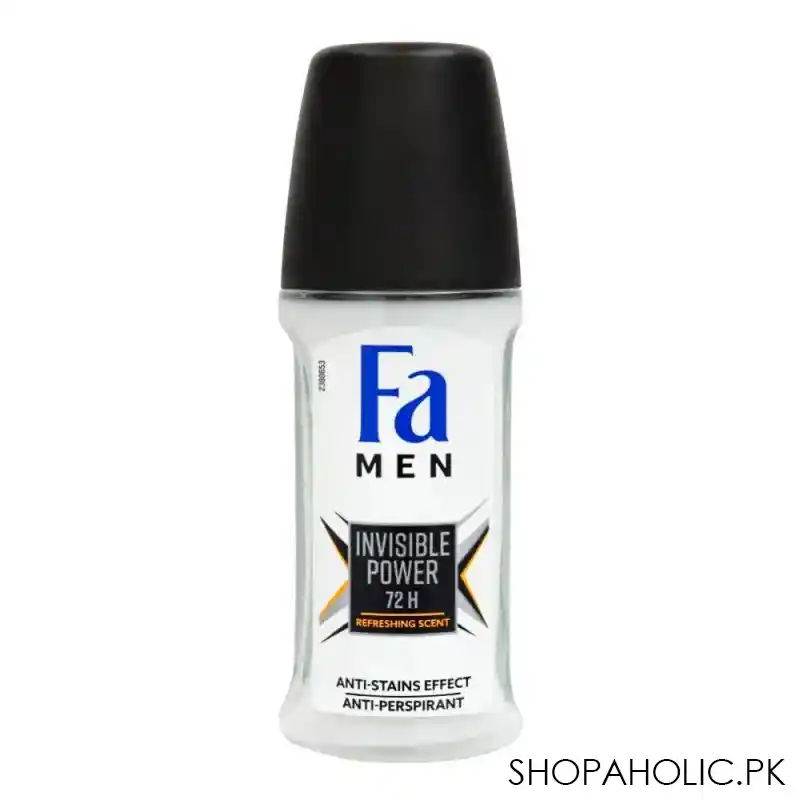 fa men 72h invisible power refreshing scent roll on deodorant, for men, 50ml main image