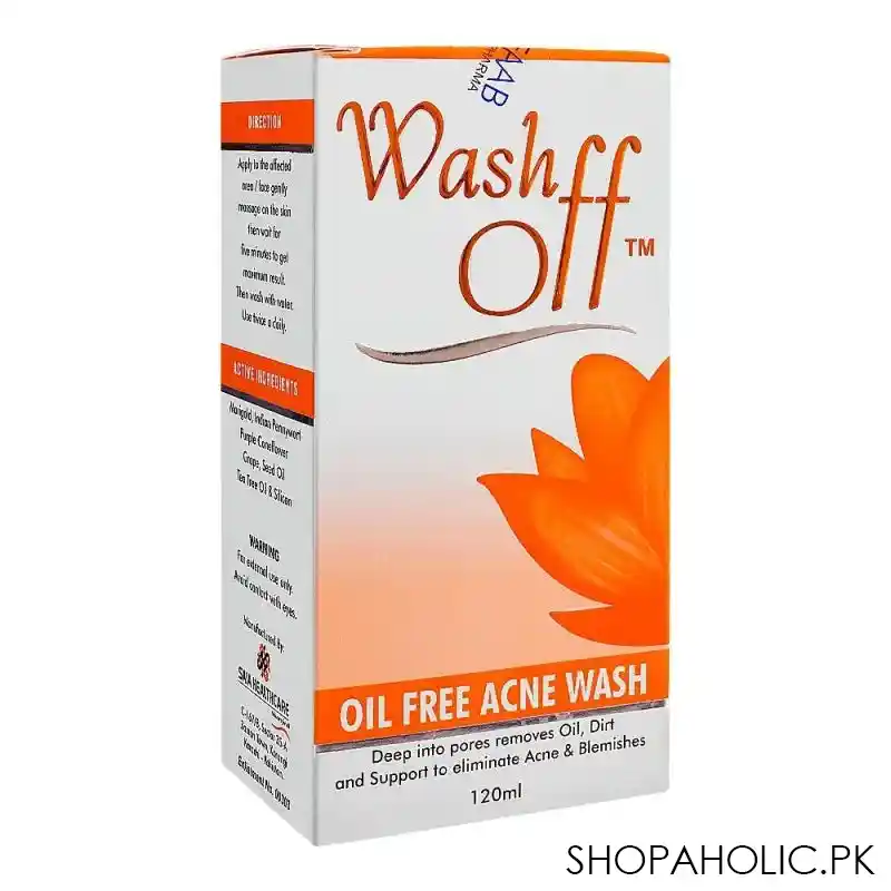 faab pharma wash off oil free acne wash, 120ml main image