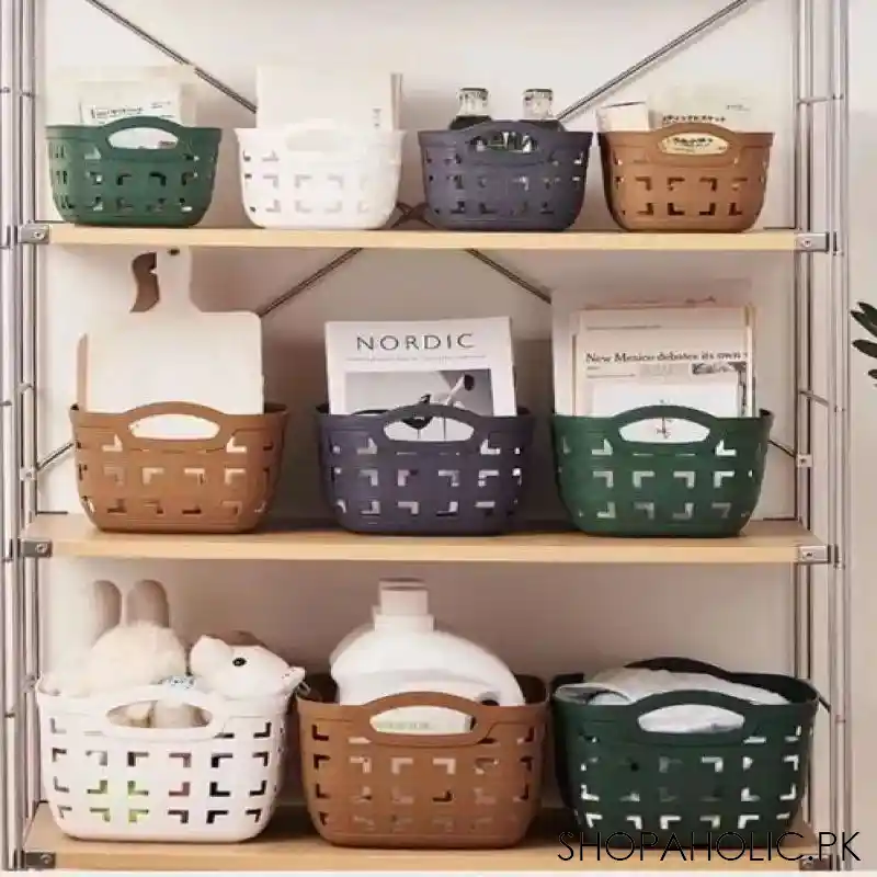 fancy plastic storage basket main image