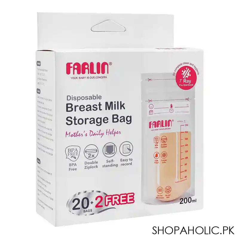 Farlin Disposable Breast Milk Storage Bag, 20-Pack, 200ml, BP-869-2 - Main Image