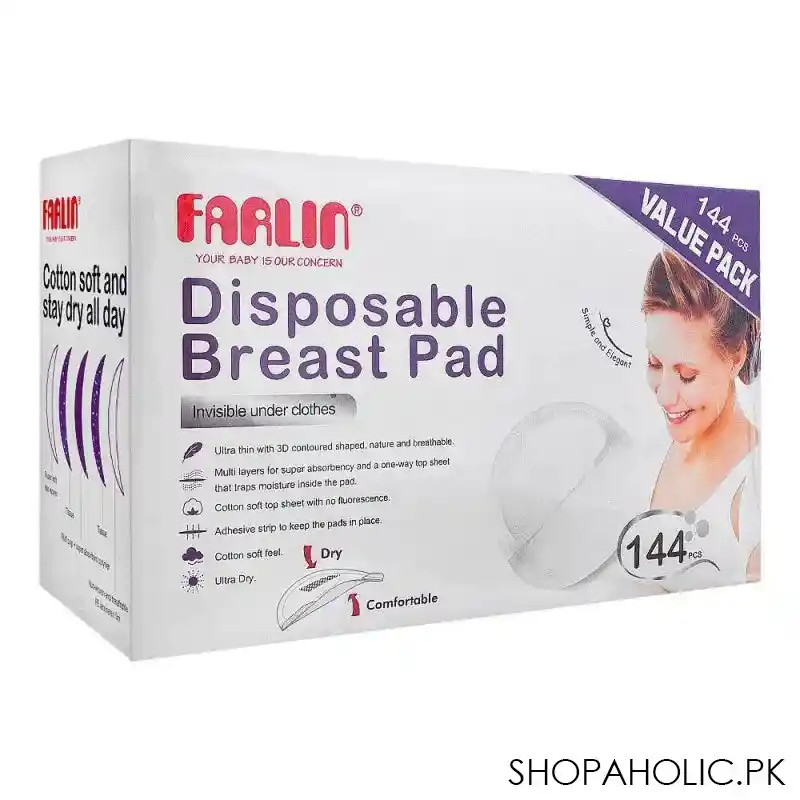 farlin disposable breast pads, 144 pack, bf 634a 2 main image