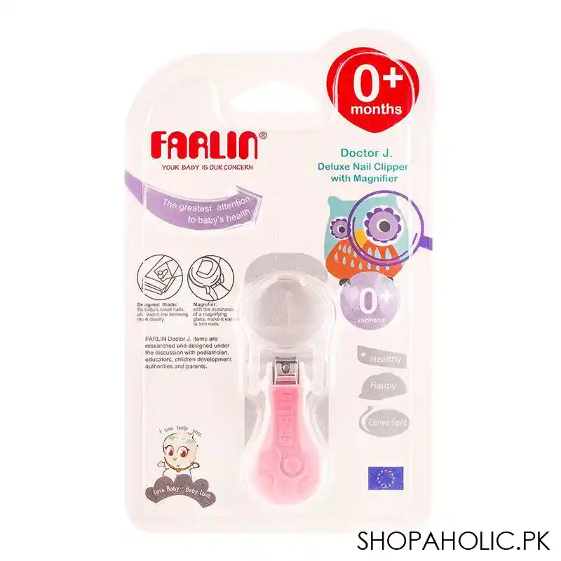 Farlin Doctor J. Deluxe Nail Clipper With Magnifier, 0m+, BC-50006 - Image 2