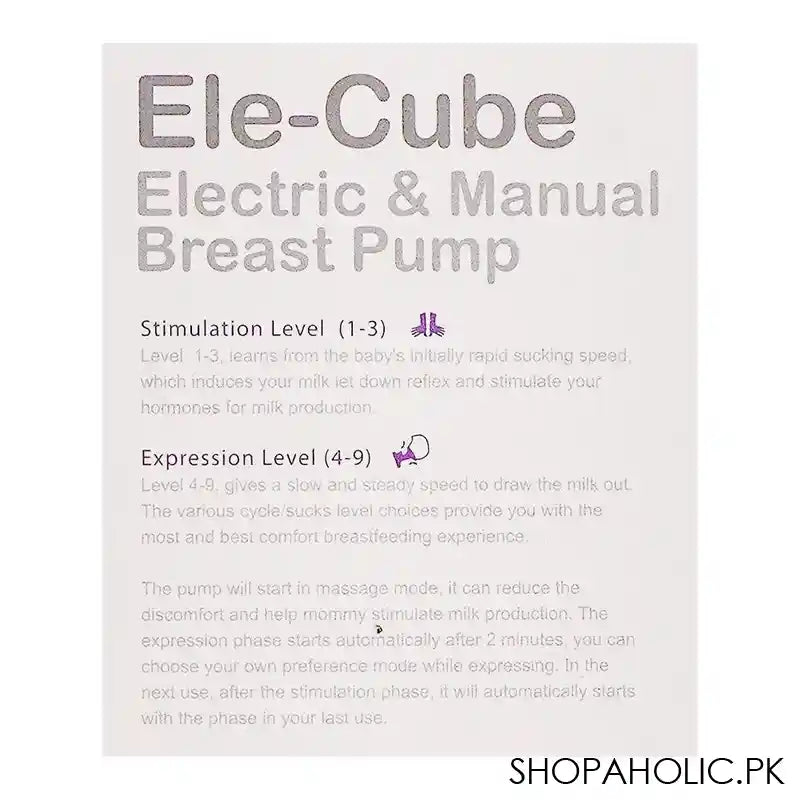 Farlin Ele-Cube Electric & Manual Breast Pump, AA-12002 - Image 5