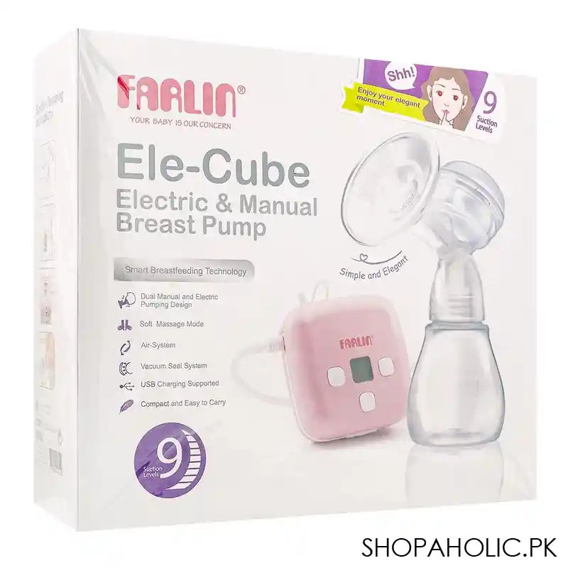 Farlin Ele-Cube Electric & Manual Breast Pump, AA-12002 - Image 2